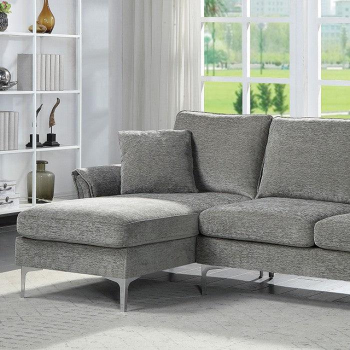 Cirebon -  Gray -  Reversible L Shape Sectional Sofa - Ornate Home