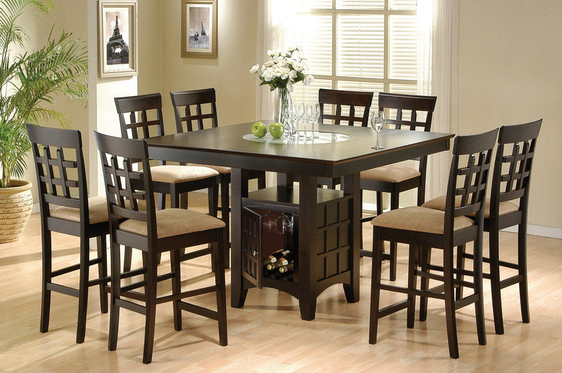 Clanton - Cappuccino - 7pc Square Dining Set - Ornate Home