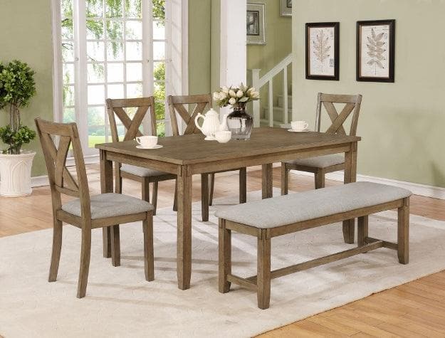 Clara Wheat Rectangular Dining Set - Ornate Home