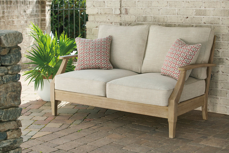 Clare View Outdoor Loveseat w/ Cushion - Ornate Home