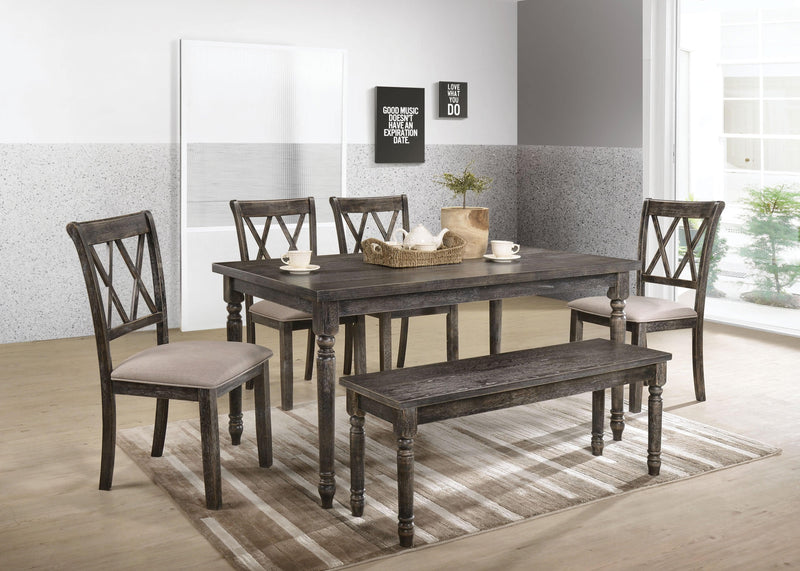 Claudia II - Weathered Gray - Dining Table - Ornate Home