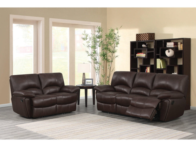 Clifford - Dark Brown - 2pc Motion Living Room Set - Ornate Home