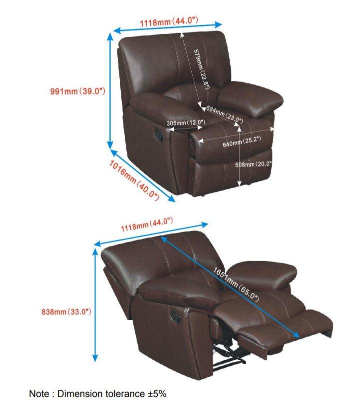 Clifford  - Dark Brown - Motion Glider Recliner - Ornate Home