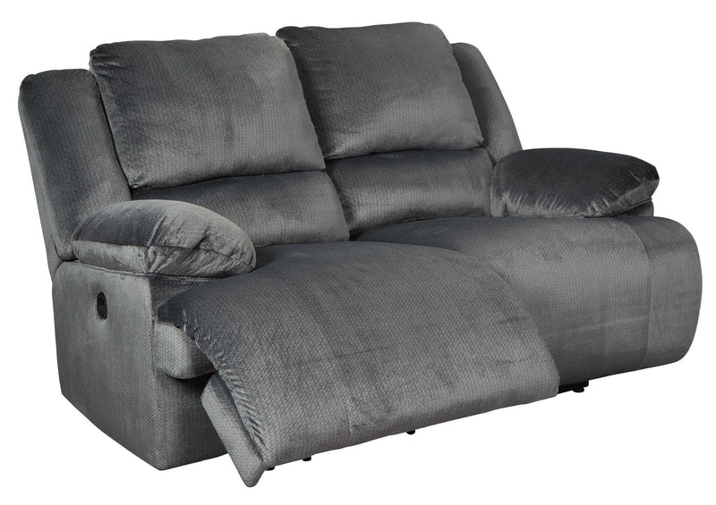 Clonmel - Charcoal - Power Reclining Loveseat - Ornate Home