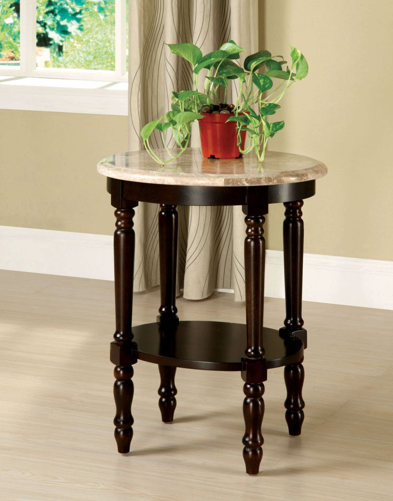 Santa Clarita Dark Cherry & Ivory End Table