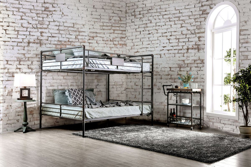 Olga Antique Black Queen/Queen Bunk Bed