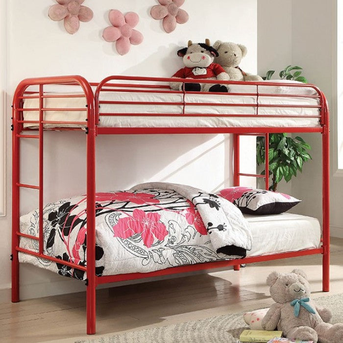 Opal Red Twin/Twin Bunk Bed