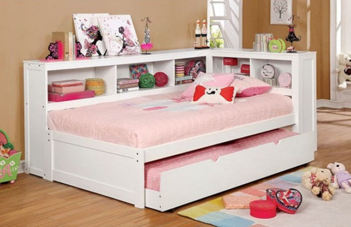 Frankie White Twin Daybed w/ Trundle