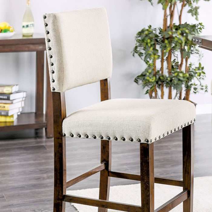 Glenbrook - Ivory Linen & Brown Cherry - Counter Height Side Chair (Set of 2) - Ornate Home