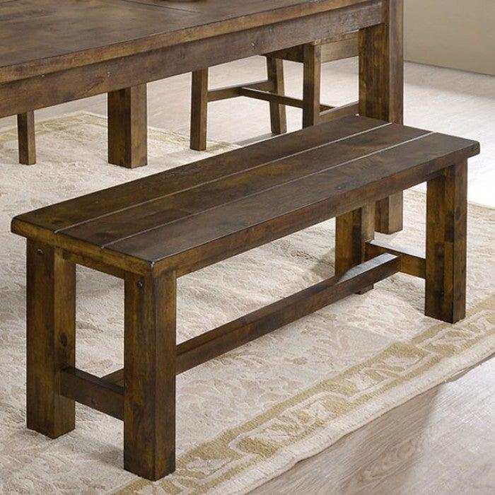 Kristen - Rustic Oak - Dining Bench - Ornate Home