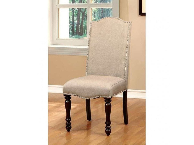 Hurdsfield - Antique Cherry & Beige - Dining Chair (Set of 2) - Ornate Home