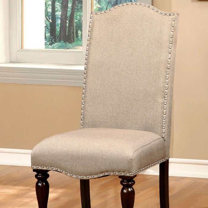 Hurdsfield - Antique Cherry & Beige - Dining Chair (Set of 2) - Ornate Home