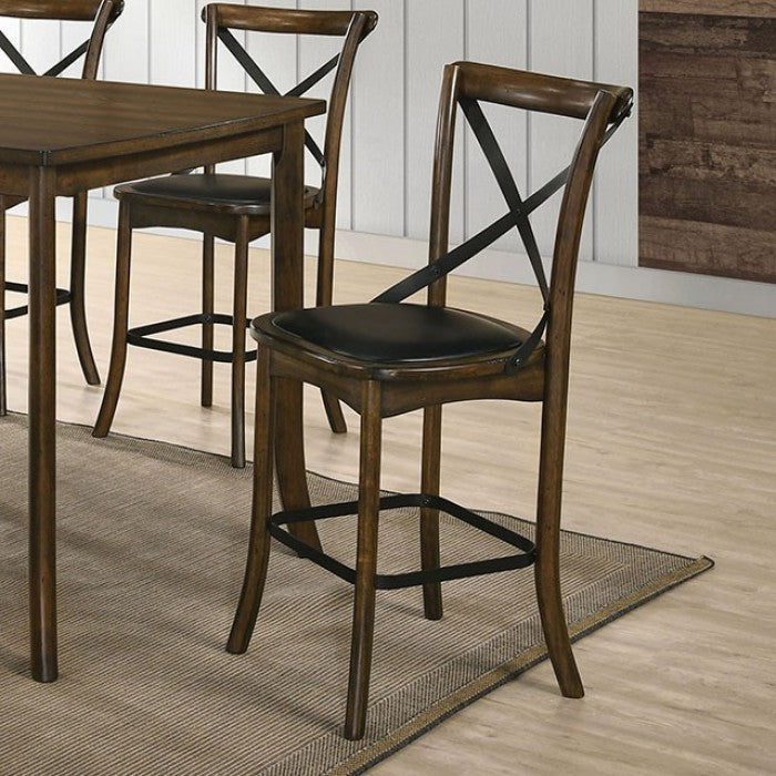 Buhl Burnished Oak & Espresso Counter Ht. Side Chair (Set of 2)