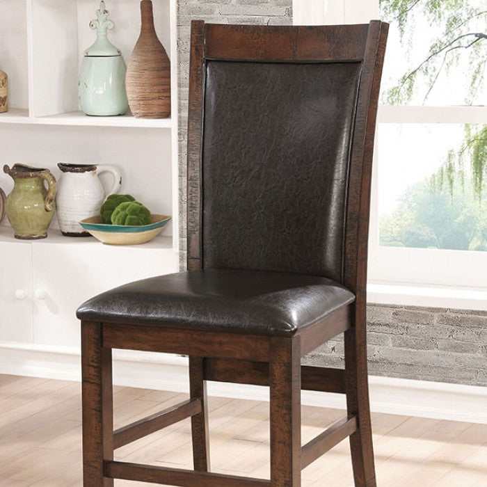 Meagan II - Brown Cherry/Espresso - Counter Height Chair (Set of 2) - Ornate Home