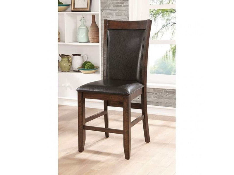 Meagan II - Brown Cherry/Espresso - Counter Height Chair (Set of 2) - Ornate Home