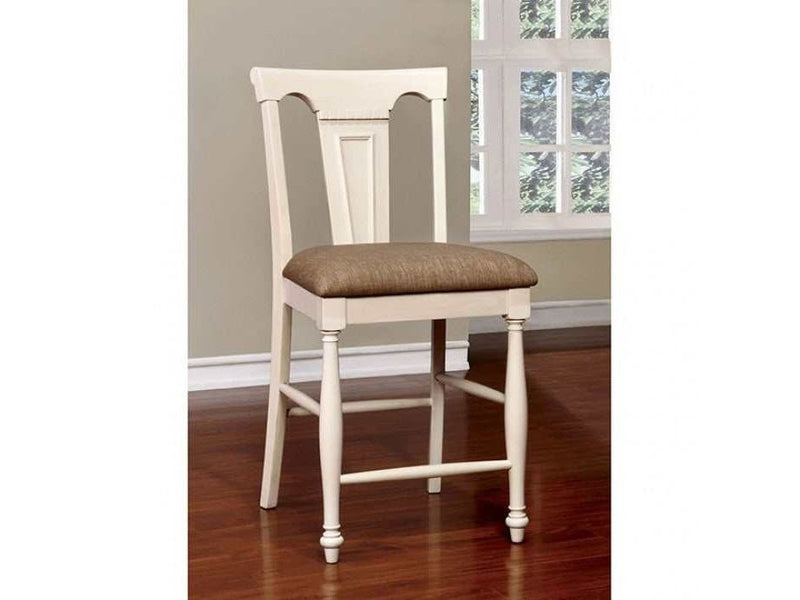 Sabrina - Off-White/Tan - Counter Height Chair (Set of 2) - Ornate Home