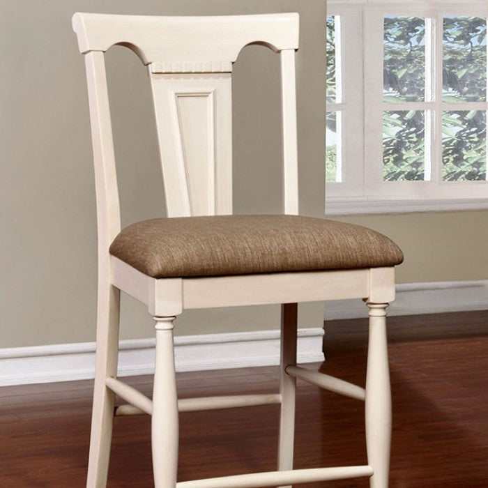 Sabrina - Off-White/Tan - Counter Height Chair (Set of 2) - Ornate Home