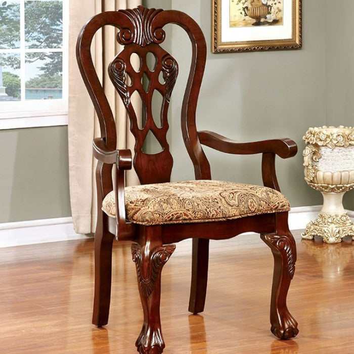 Elana - Brown Cherry - Dining Room Set / 9pc - Ornate Home