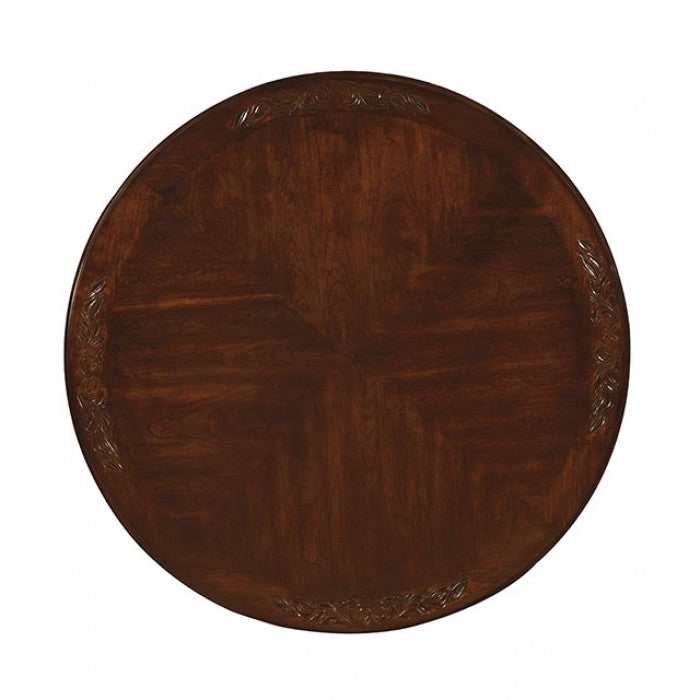 Elana - Brown Cherry - Round Dining Table - Ornate Home