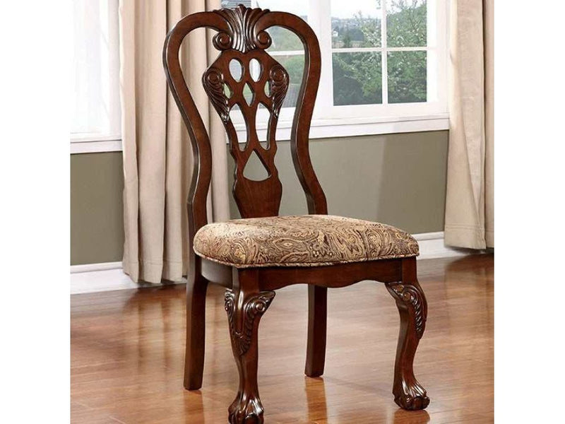 Elana - Brown Cherry & Brown - Dining Side Chair (Set of 2) - Ornate Home