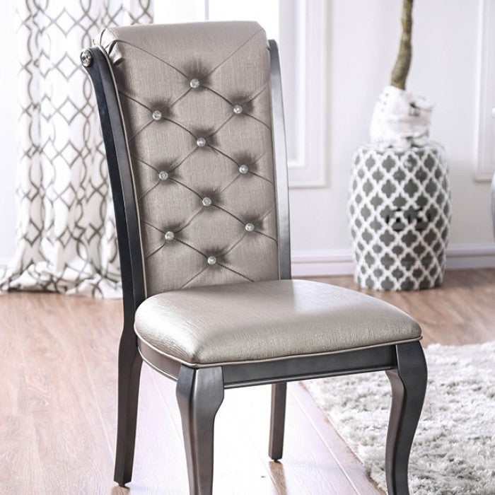 Amina - Gray - Dining Side Chair (Set of 2) - Ornate Home