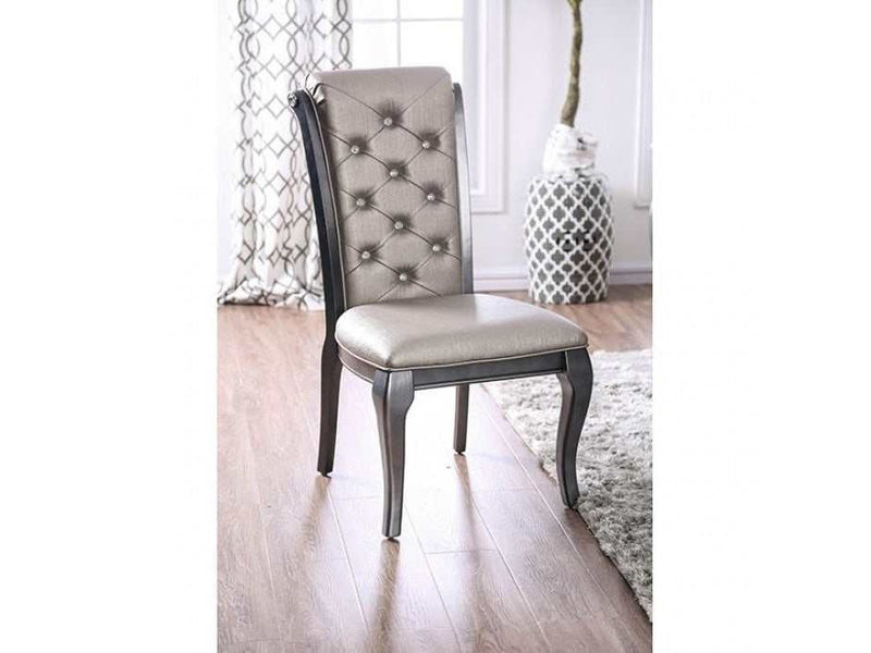 Amina - Gray - Dining Side Chair (Set of 2) - Ornate Home