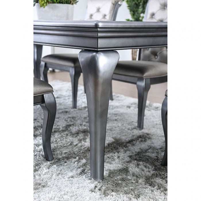 Amina - Gray - Rectangular Dining Table w/ 18" Leaf - Ornate Home