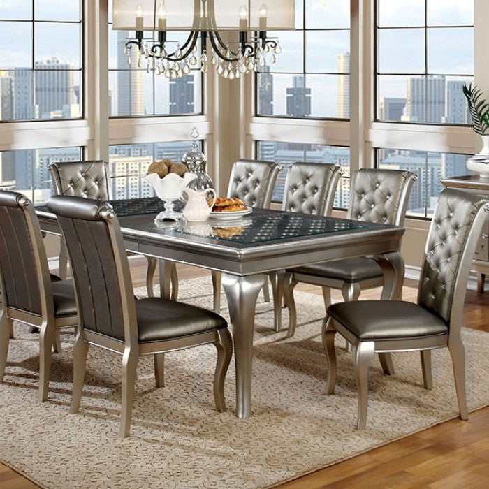 Amina - Champagne - Dining Room Set / 7pc - Ornate Home