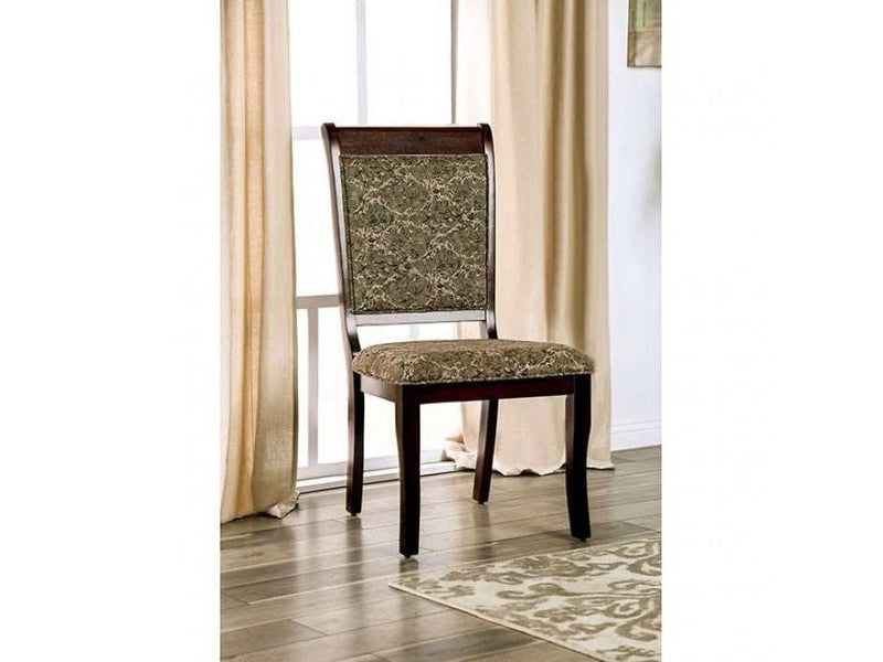 St. Nicholas I - Antique Cherry & Beige - Side Chair (Set of 2) - Ornate Home