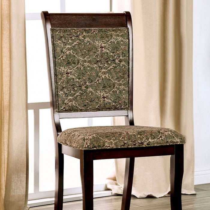 St. Nicholas I - Antique Cherry & Beige - Side Chair (Set of 2) - Ornate Home