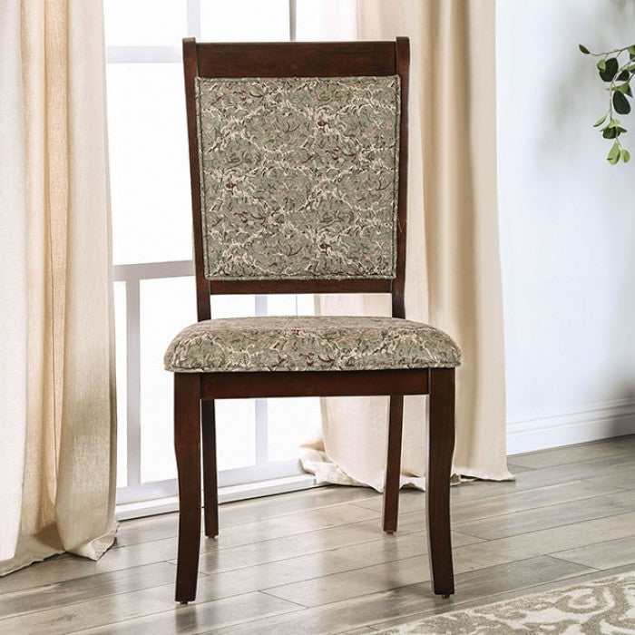 St. Nicholas I - Antique Cherry & Beige - Side Chair (Set of 2) - Ornate Home