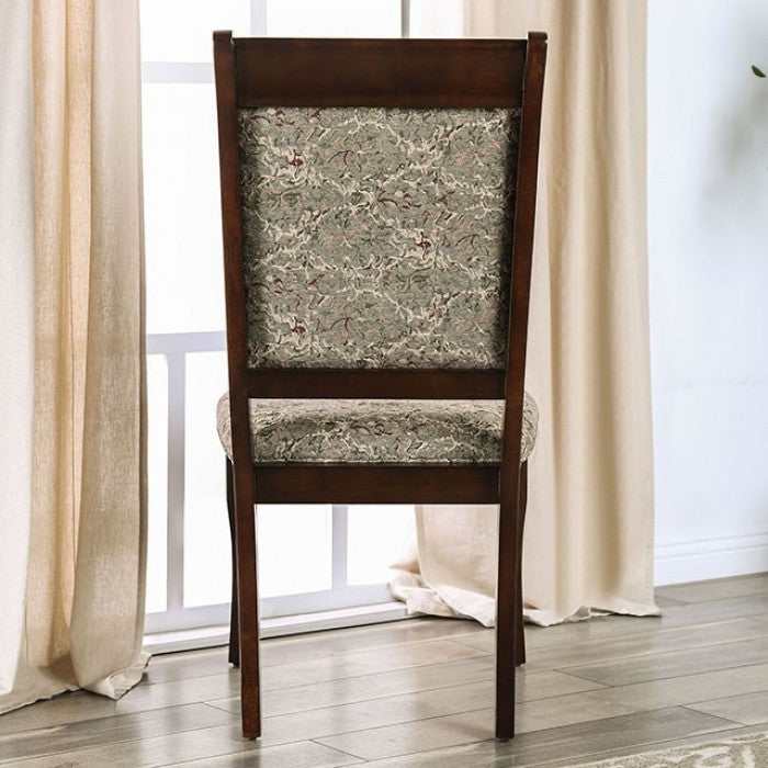 St. Nicholas I - Antique Cherry & Beige - Side Chair (Set of 2) - Ornate Home