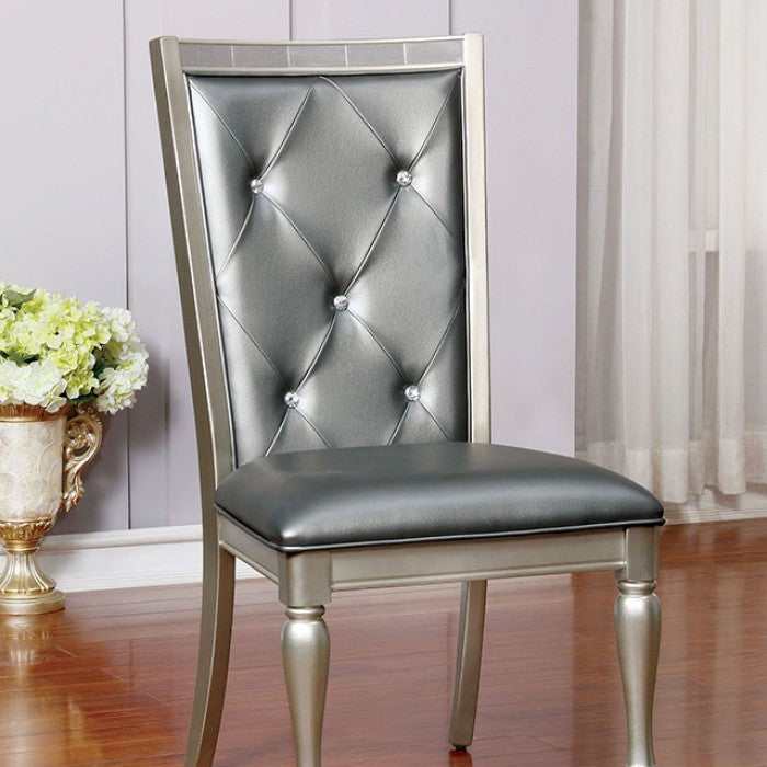 Sarina - Silver - Side Chair (Set of 2) - Ornate Home