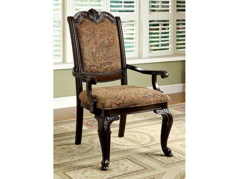 Bellagio - Brown Cherry/Brown - Dining Armchair (Set of 2) - Ornate Home