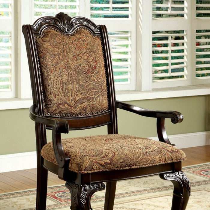 Bellagio - Brown Cherry/Brown - Dining Armchair (Set of 2) - Ornate Home