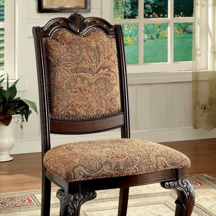 Bellagio - Brown Cherry/Brown - Side Chair (Set of 2) - Ornate Home