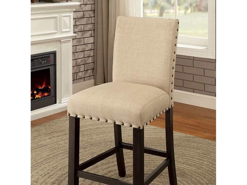 Kaitlin - Light Walnut/Beige - Counter Height Chair (Set of 2) - Ornate Home