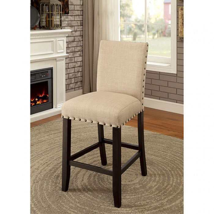 Kaitlin - Light Walnut/Beige - Counter Height Chair (Set of 2) - Ornate Home