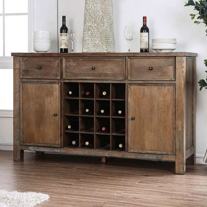 Sania I - Rustic Oak - Dining Room Server - Ornate Home