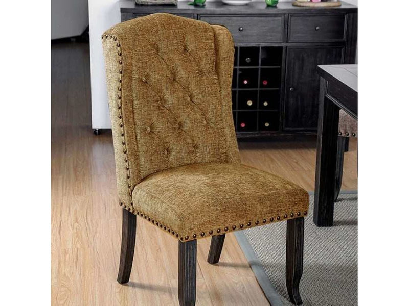 Sania III - Antique Black & Gold - Side Chair (Set of 2) - Ornate Home