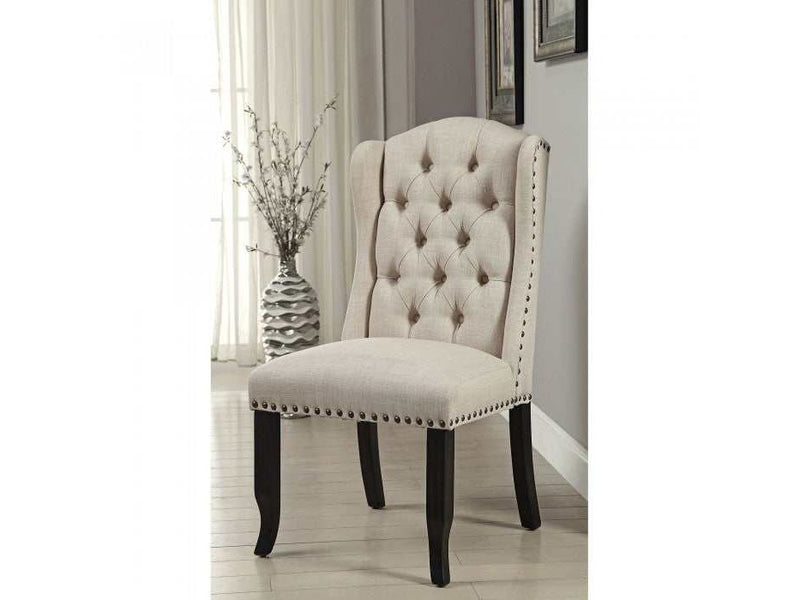 Sania I - Beige & Antique Black - Side Chair (Set of 2) - Ornate Home