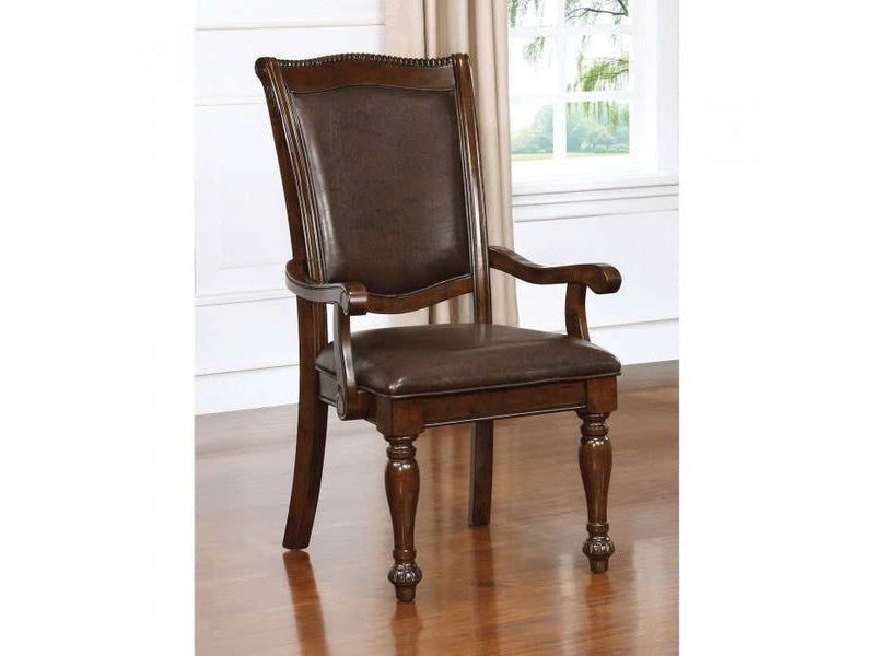 Alpena - Brown Cherry/Espresso - Dining Arm Chair (Set of 2) - Ornate Home