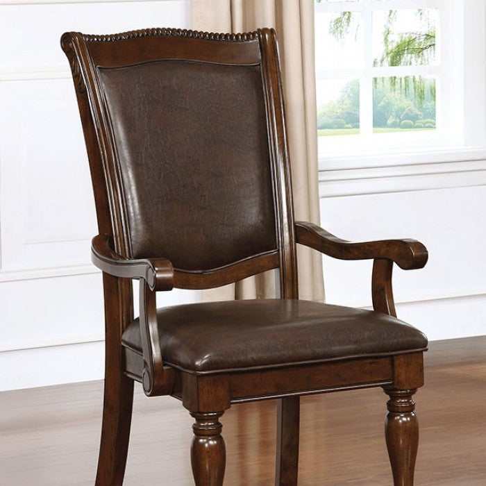 Alpena - Brown Cherry/Espresso - Dining Arm Chair (Set of 2) - Ornate Home