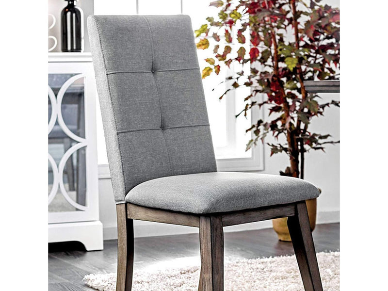 Abelone Gray & Light Gray Dining Chair (Set of 2)