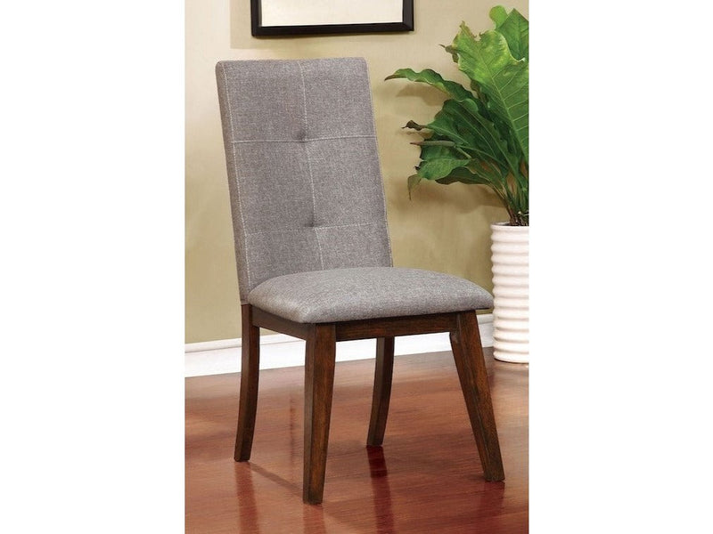 Abelone Walnut & Gray Dining Chair (Set of 2)