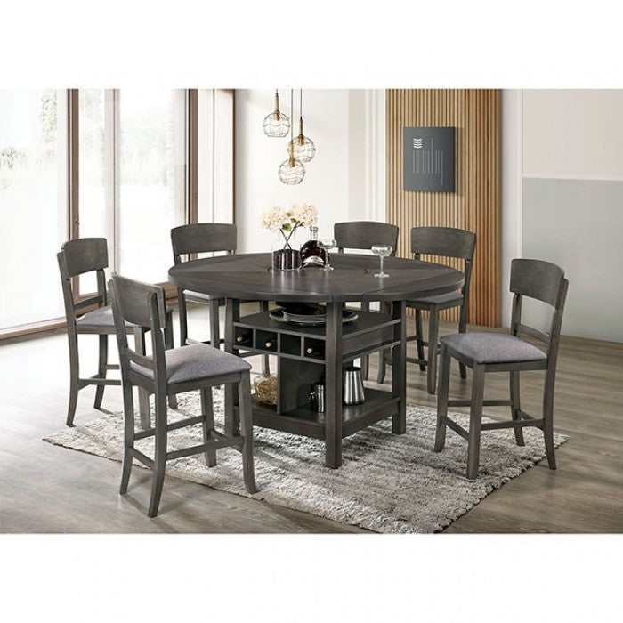 Stacie - Gray - Counter Height Dining Room Set - Ornate Home