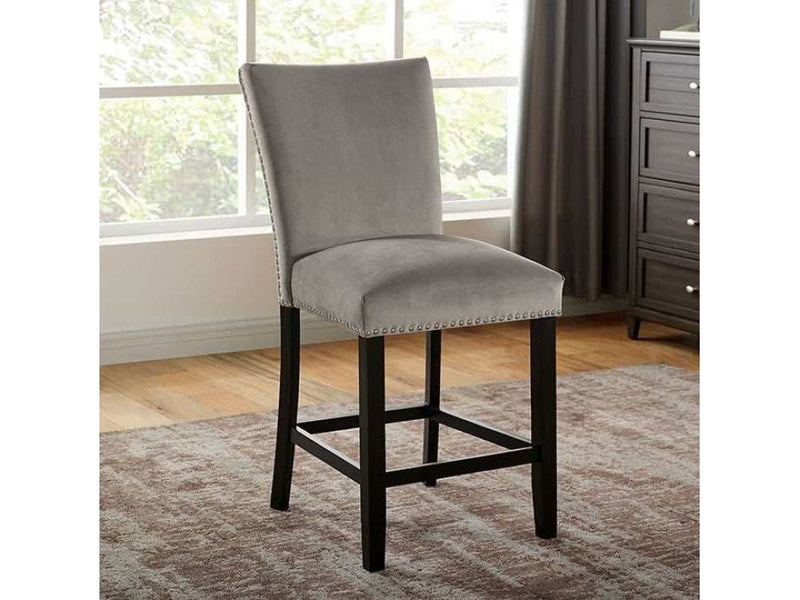 Kian II - Light Gray & Black - Counter Height Chair (Set of 2) - Ornate Home