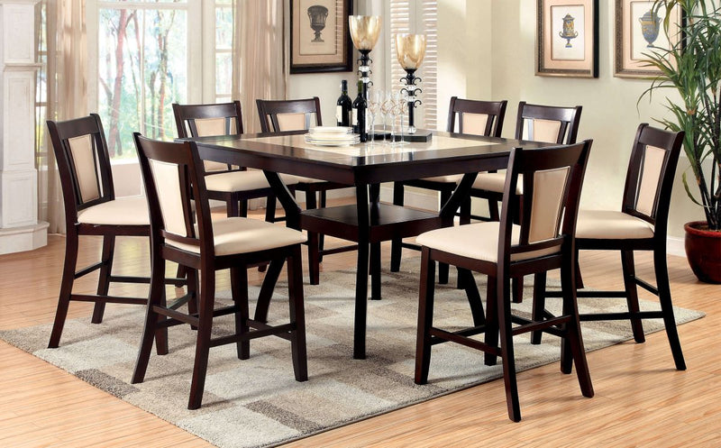 Brent II  Dark Cherry/Ivory Dining Table