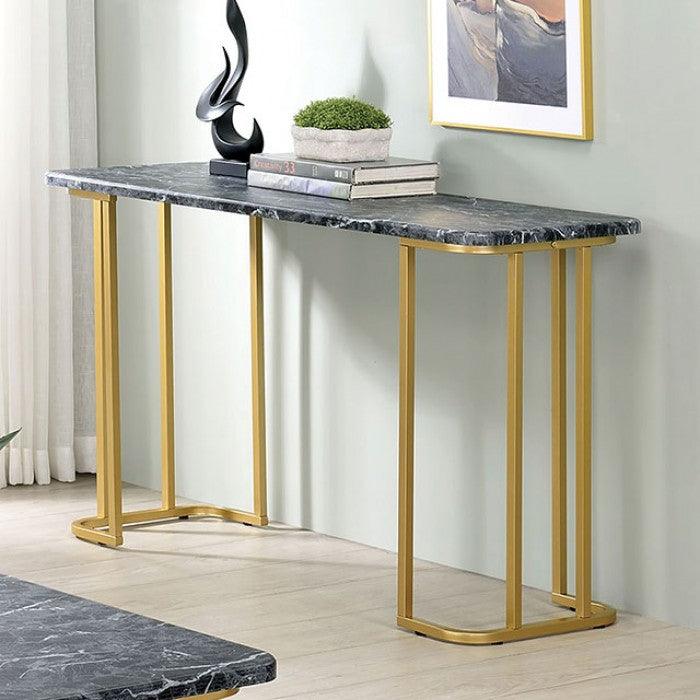 Calista - Black & Gold - Sofa Table - Ornate Home