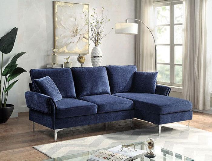 Cirebon - Navy - Reversible L Shape Sectional Sofa - Ornate Home